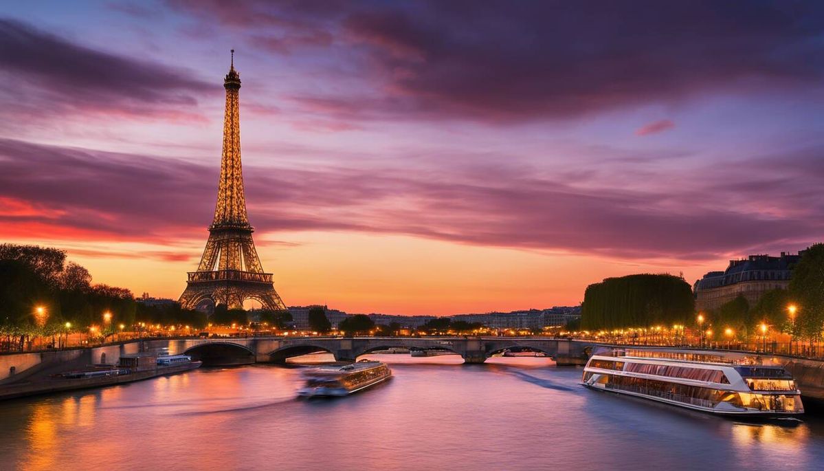 Eiffel Tower at sunset representing study abroad programs in France