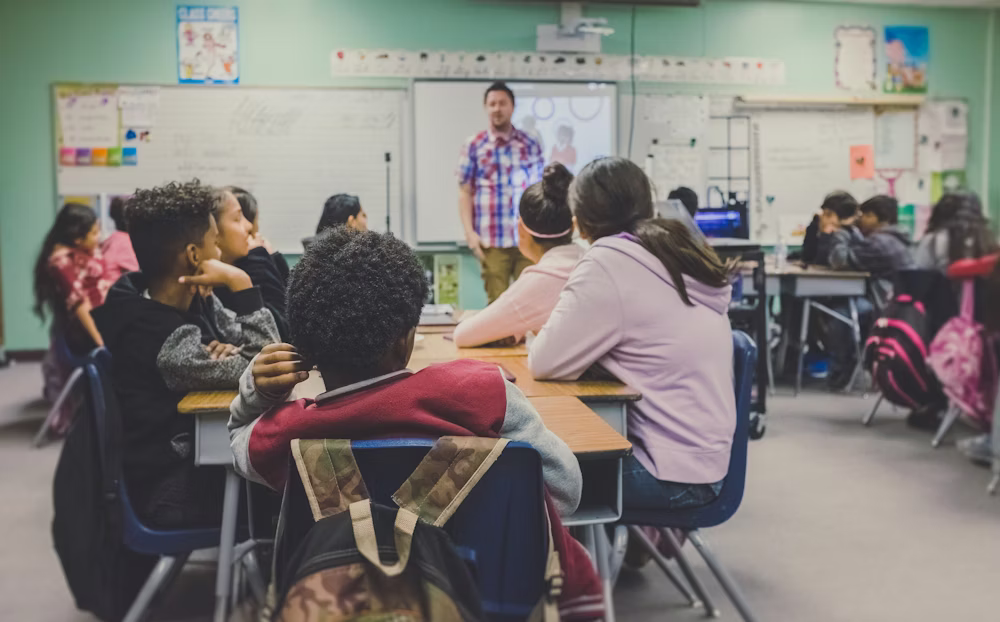 International students  in university classroom