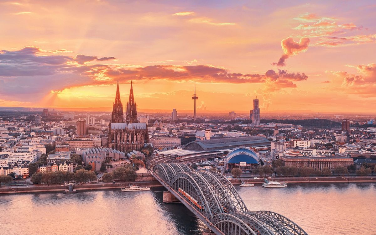 Cologne skyline with cathedral representing higher education opportunities in Germany